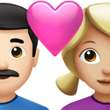 Pasangan Berhati - Pria: Warna Kulit Cerah, Wanita: Warna Kulit Cerah-Sedang untuk Apple iOS 26.4