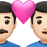 Cặp đôi với trái tim: đàn ông, đàn ông, màu da sáng cho Apple iOS 26.4