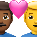 Pasangan Dengan Hati - Pria: Warna Kulit Sedang-Gelap, Pria: Tanpa Warna Kulit untuk Apple iOS 26.4