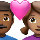 Pasangan Berhati - Pria: Warna Kulit Sedang-Gelap, Wanita: Warna Kulit Sedang untuk Apple iOS 26.4