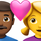 Pasangan Berhati - Pria: Warna Kulit Sedang-Gelap, Wanita: Tanpa Warna Kulit untuk Apple iOS 26.4