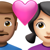 Couple avec coeur - Homme : teint moyen, Femme : teint clair pour Apple iOS 26.4