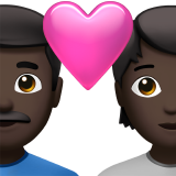 Couple With Heart: Man, Person, Dark Skin Tone for Apple iOS 26.4