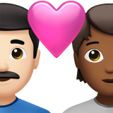 Couple With Heart: Man, Person, Light Skin Tone, Medium-Dark Skin Tone for Apple iOS 26.4