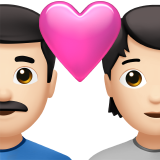 Pasangan Berhati: Pria, Orang, Warna Kulit Cerah untuk Apple iOS 26.4