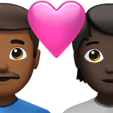 Sydämellinen pari: mies, henkilö, keskitumma iho, tumma iho varten Apple iOS 26.4