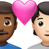 Couple With Heart: Man, Person, Medium-Dark Skin Tone, Light Skin Tone for Apple iOS 26.4