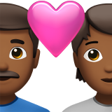 Couple avec cœur : homme, personne, teint moyen-foncé pour Apple iOS 26.4