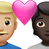 Pasangan Berhati: Pria, Orang, Warna Kulit Sedang-Terang, Warna Kulit Gelap untuk Apple iOS 26.4
