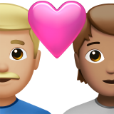 Couple avec cœur : homme, personne, teint moyen-clair, teint moyen pour Apple iOS 26.4