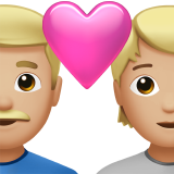 Couple avec cœur : homme, personne, teint moyen-clair pour Apple iOS 26.4