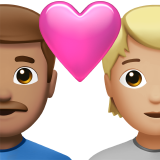 Couple With Heart: Man, Person, Medium Skin Tone, Medium-Light Skin Tone for Apple iOS 26.4