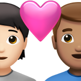 Pasangan Berhati: Orang, Pria, Warna Kulit Cerah, Warna Kulit Sedang untuk Apple iOS 26.4