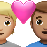 Couple With Heart: Person, Man, Medium-Light Skin Tone, Medium Skin Tone for Apple iOS 26.4