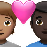 Couple With Heart: Person, Man, Medium Skin Tone, Dark Skin Tone for Apple iOS 26.4