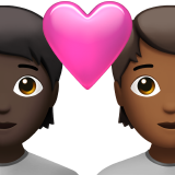 Couple with Heart: Person, Person, Dark Skin Tone, Medium-Dark Skin Tone for Apple iOS 26.4