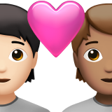 Pasangan dengan hati: dewasa, dewasa, warna kulit cerah, warna kulit sedang untuk Apple iOS 26.4