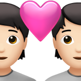 Couple avec coeur : personne, personne, teint clair pour Apple iOS 26.4