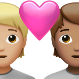 Pasangan dengan hati: dewasa, dewasa, warna kulit cerah-sedang, warna kulit sedang untuk Apple iOS 26.4