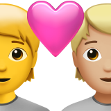 <p>Couple With Heart: Person, Person, No Skin Tone, Medium-Light Skin Tone</p> für Apple iOS 26.4