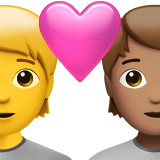 Couple With Heart: Person, Person, No Skin Tone, Medium Skin Tone for Apple iOS 26.4