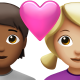 Kalpli Çift: Kişi, Kadın, Orta-Koyu Cilt Tonu, Orta-Açık Cilt Tonu için Apple iOS 26.4