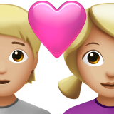 Pasangan Berhati: Orang, Wanita, Warna Kulit Sedang-Terang untuk Apple iOS 26.4