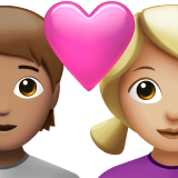 Couple With Heart: Person, Woman, Medium Skin Tone, Medium-Light Skin Tone for Apple iOS 26.4