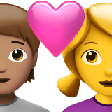 Couple avec cœur : personne, femme, teint moyen, sans teint pour Apple iOS 26.4