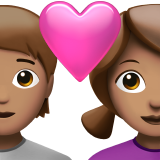 Couple With Heart: Person, Woman, Medium Skin Tone for Apple iOS 26.4
