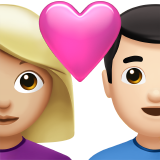 Liebespaar: Frau, Mann, Medium Til Lys Teint, Helle Hautfarbe für Apple iOS 26.4
