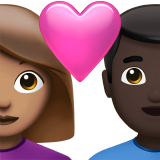 Pareja Enamorada: Mujer, Hombre, Tono De Piel Medio, Tono De Piel Oscuro para Apple iOS 26.4