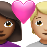 <span>Couple With Heart: Frau, Person, Mittel-Dunkle Hautfarbe, Mittel-Helle Hautfarbe</span> für Apple iOS 26.4