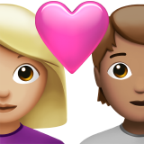 Couple With Heart: Woman, Person, Medium-Light Skin Tone, Medium Skin Tone for Apple iOS 26.4