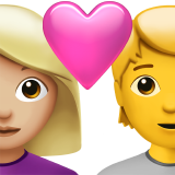 <p>Couple with Heart: Frau, Person, Mittelhelle Hautfarbe, Kein Hautton</p> für Apple iOS 26.4