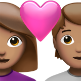 Couple With Heart: Woman, Person, Medium Skin Tone for Apple iOS 26.4