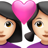 Par med hjerte: kvinne, kvinne, hudtype 1–2 for Apple iOS 26.4