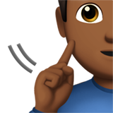 Homem Surdo: Pele Morena Escura para Apple iOS 26.4