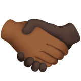 Jabat tangan: warna kulit gelap-sedang, warna kulit gelap untuk Apple iOS 26.4