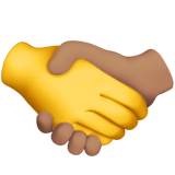 Aperto de mão: Sem tom de pele, tom de pele médio para Apple iOS 26.4