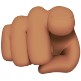 Dedo Indicador A Apontar Ao Visor: Pele Morena para Apple iOS 26.4