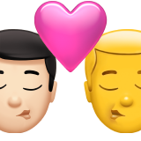 Baiser - Homme : Peau claire, Homme : Pas de peau claire pour Apple iOS 26.4
