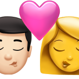 Beijo - Homem: Tom de pele claro, Mulher: Sem tom de pele para Apple iOS 26.4
