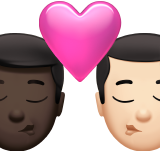 Kiss: Man, Man, Dark Skin Tone, Light Skin Tone for Apple iOS 26.4