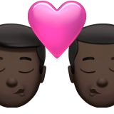 Beijo: Homem, Homem, Pele Escura para Apple iOS 26.4