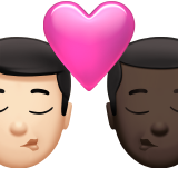 Kiss: Man, Man, Light Skin Tone, Dark Skin Tone for Apple iOS 26.4