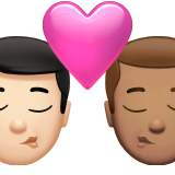 Polibek: Muž, Muž, Světlý odstín pleti, Střední odstín pleti pro Apple iOS 26.4