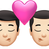 Berciuman: pria, pria, warna kulit cerah untuk Apple iOS 26.4