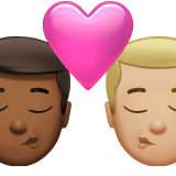 Cium: lelaki, lelaki, ton kulit sederhana gelap dan ton kulit sederhana cerah untuk Apple iOS 26.4