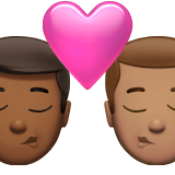Kus: man, man, donkergetinte huidskleur, getinte huidskleur voor Apple iOS 26.4
